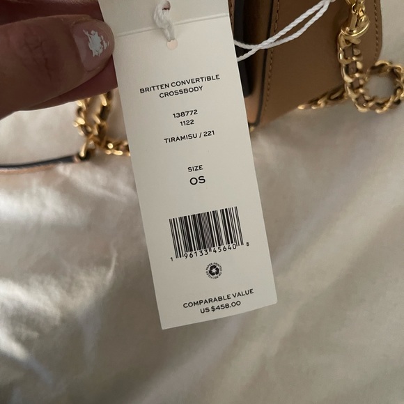 New Tory Burch Britten Convertible Crossbody Bag With Gold Hardware - Picture 3 of 11